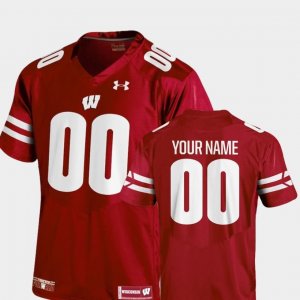 Men's Wisconsin Badgers NCAA #00 Custom Red NCAA Under Armour 2018 TC Stitched College Football Jersey BY31C77FE